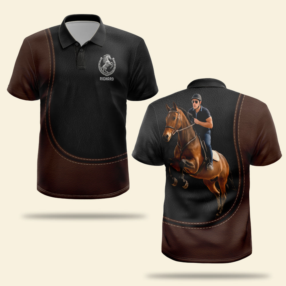 Horse Lover 3D Polo Shirt - Custom Photo Gifts For Horse Riders Polo Shirts MagicInPrints