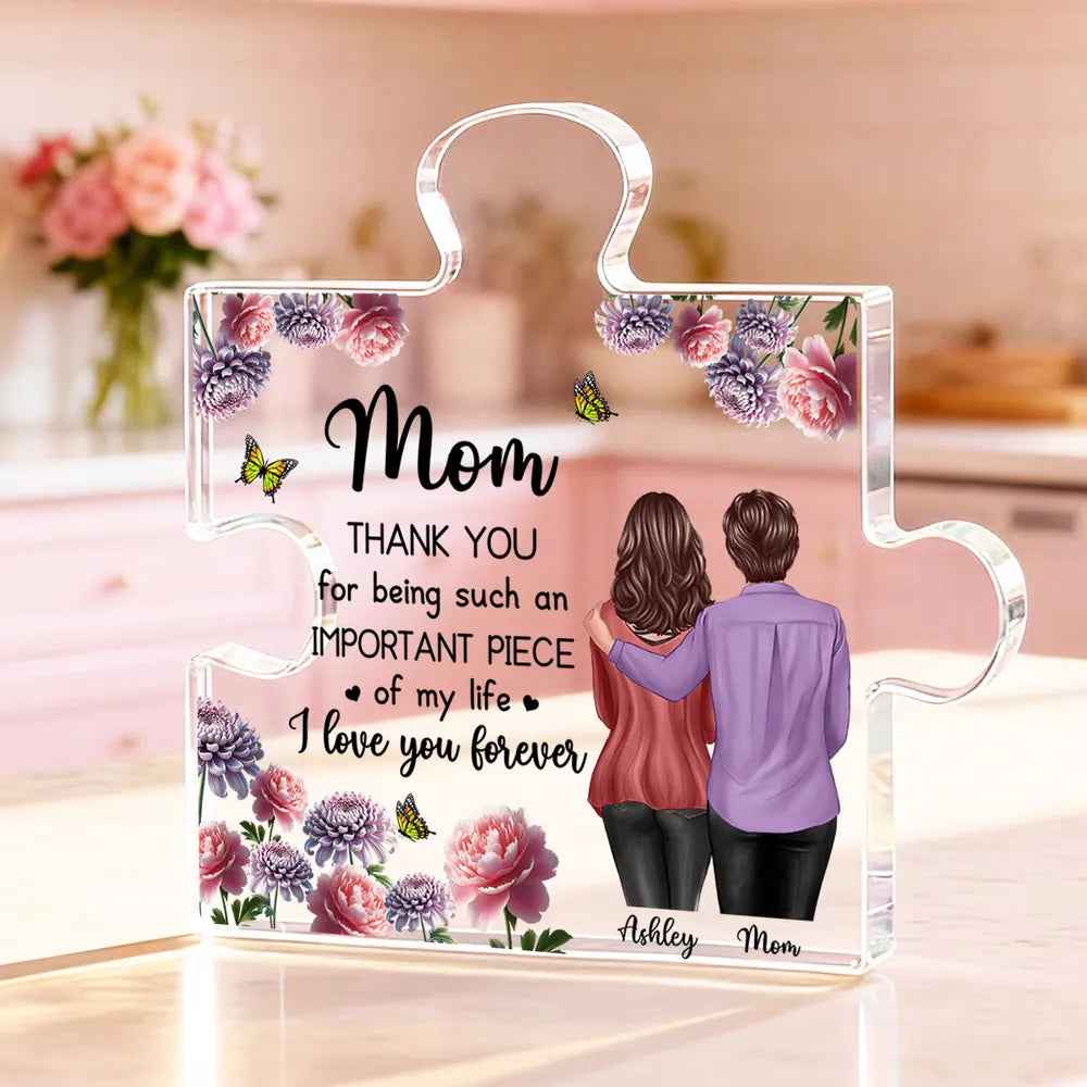Personalized Acrylic Puzzle Piece for Mom - Sentimental Gift for Mother's Day Plaque MagicInPrints