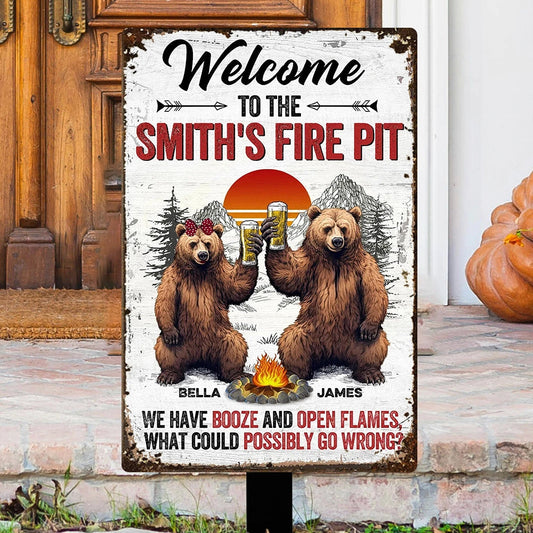 Personalized Fire Pit Sign for Outdoor Enthusiasts - Rustic Decor Sign MagicInPrints