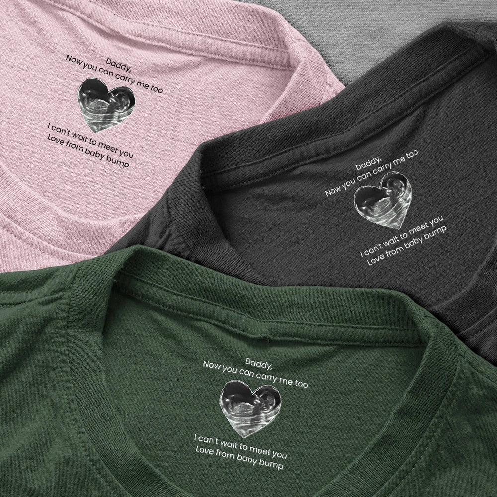 Personalized Baby Announcement T-Shirt for Dad - Sentimental Gift for Expecting Fathers Cloth MagicInPrints