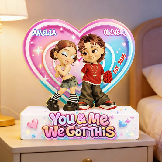 Personalized Romantic LED Night Light for Couples - Anniversary Gift Plaque MagicInPrints