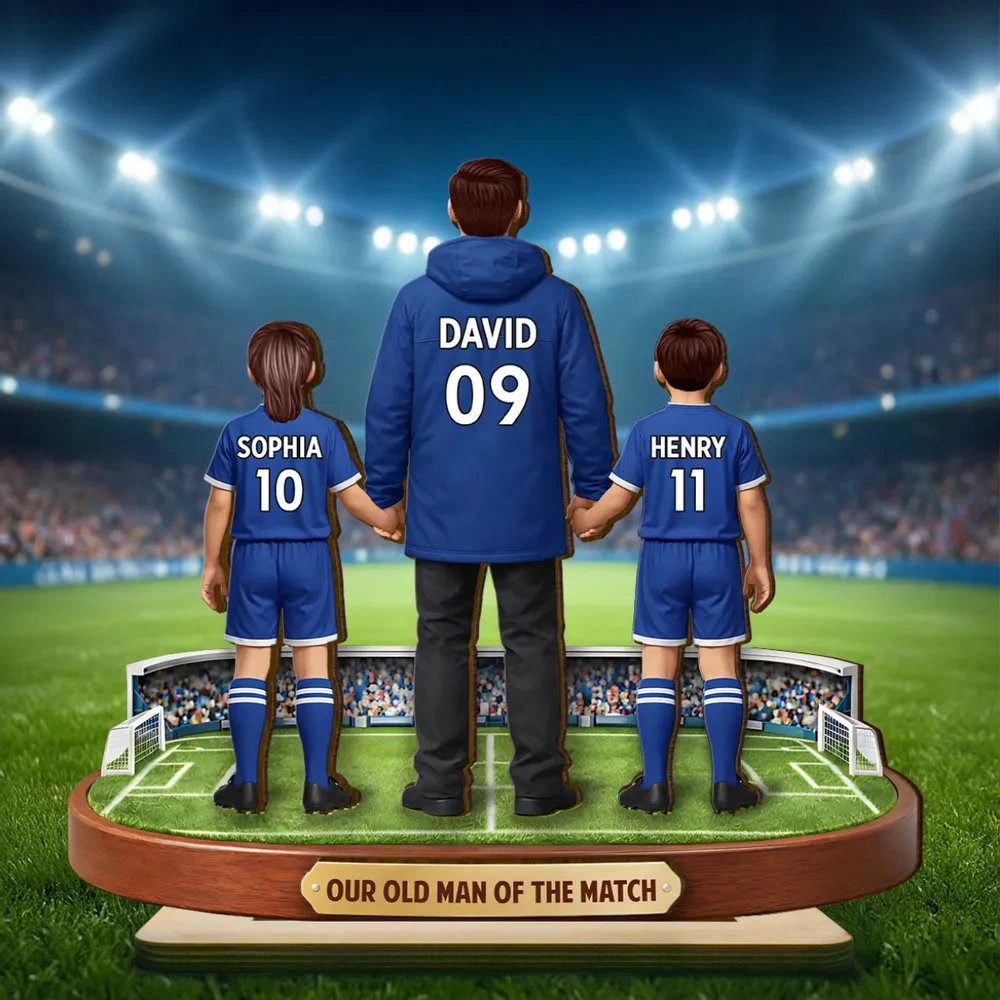 Personalized Soccer Family Figurine for Dad - Father's Day Gift Plaque MagicInPrints
