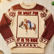 Load image into Gallery viewer, &quot;Oh What Fun It Is To Ride!&quot; - Custom Personalized Ugly Christmas Sweater - Perfect Gift for Horse Riding Lovers AOP Products MagicInPrints
