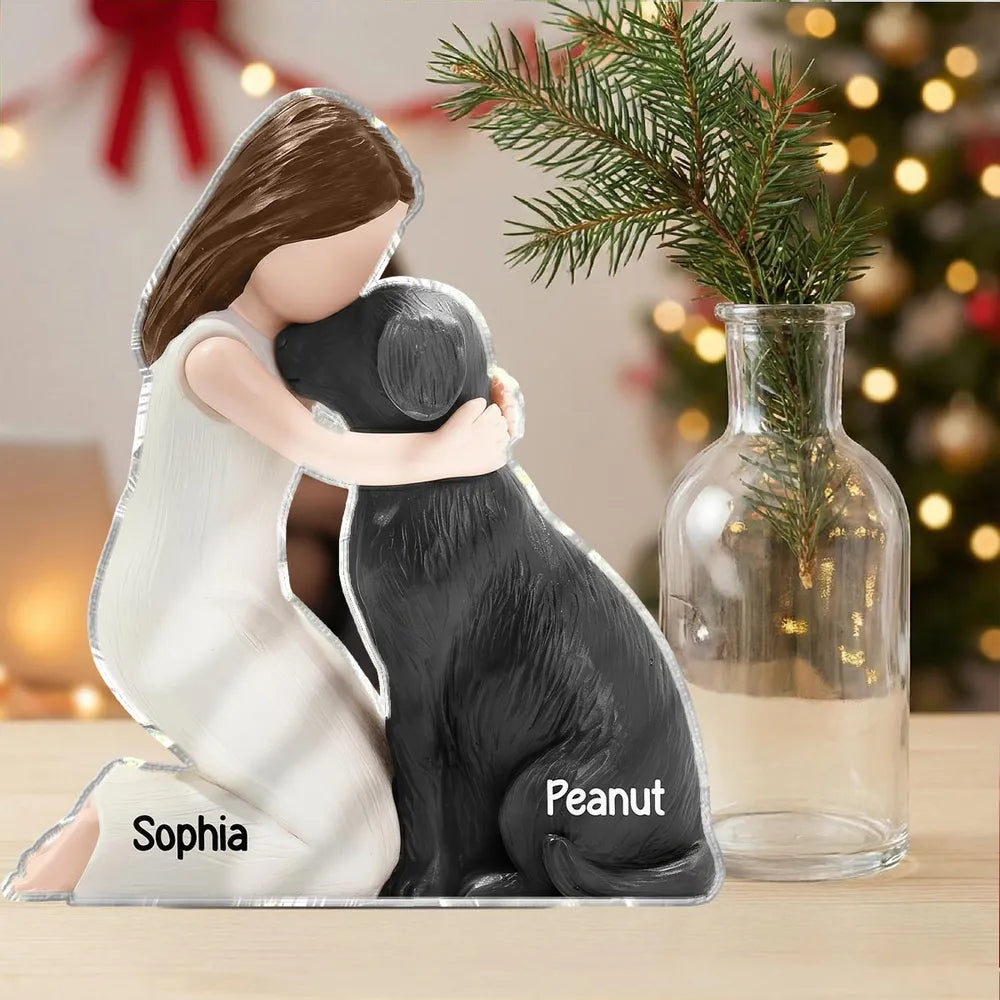 Personalized Acrylic Dog Lover Figurine for Pet Owners - Christmas Gift Plaque MagicInPrints