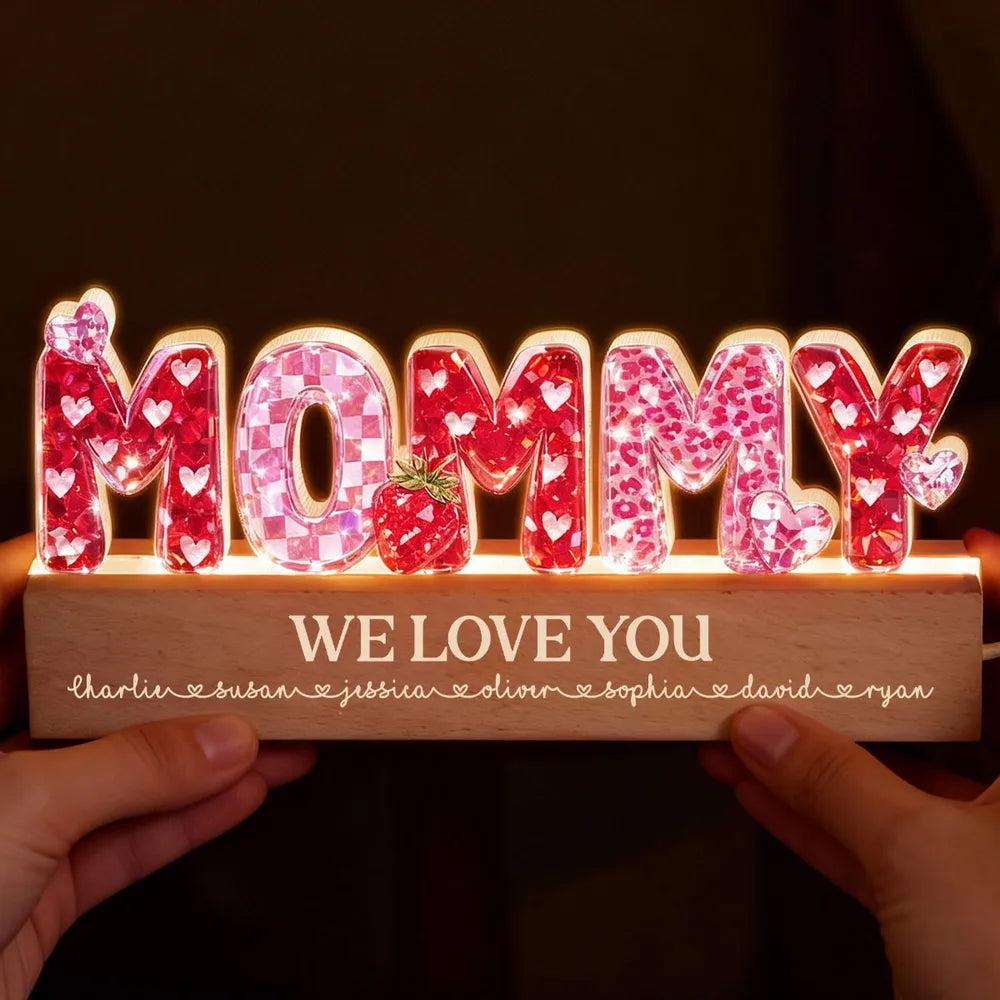 Personalized LED Mommy Sign for Mother's Day - Heartfelt Gift Decor Plaque MagicInPrints