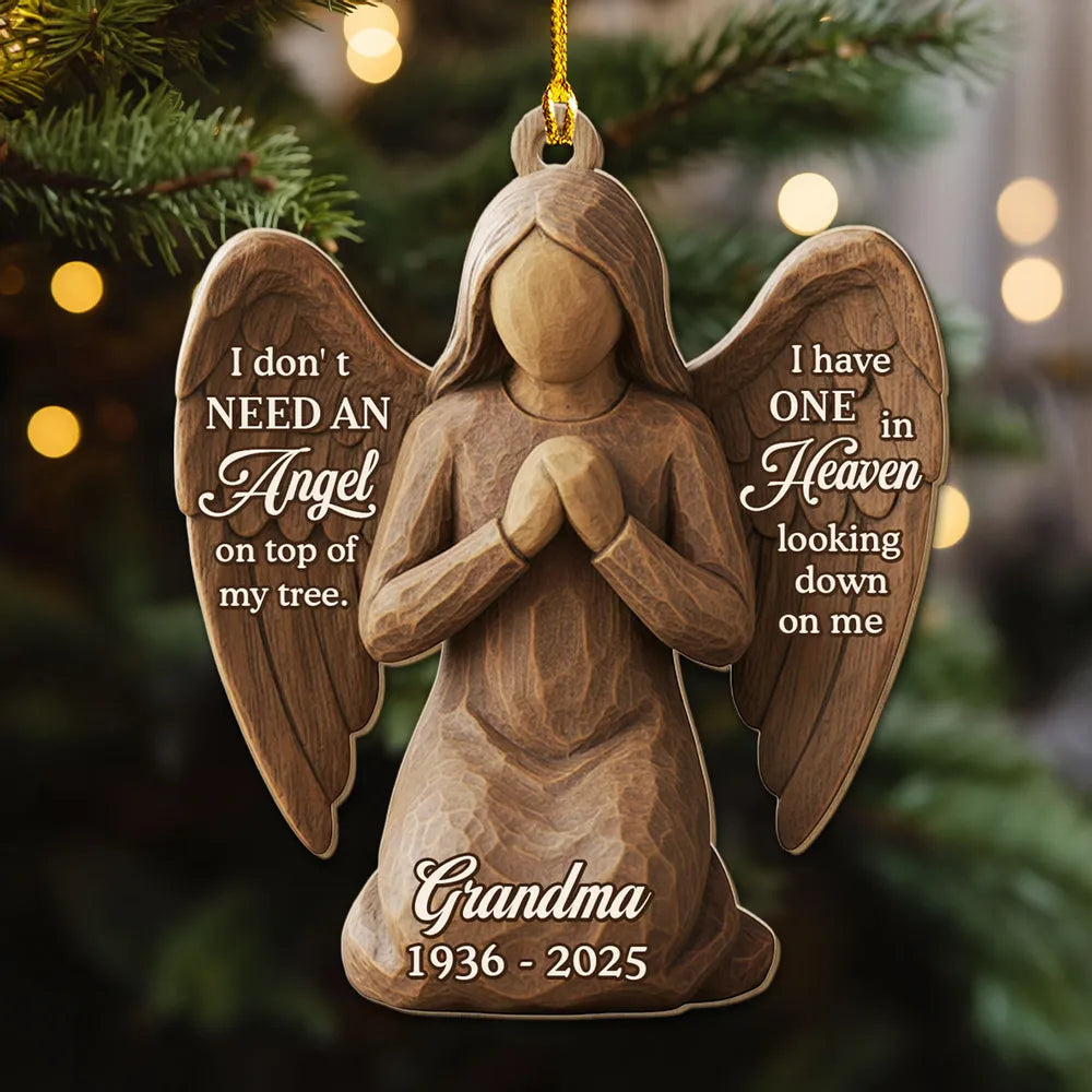 Personalized Memorial Angel Ornament for Grandma - Sentimental Christmas Keepsake Ornament MagicInPrints