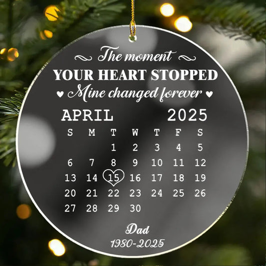 Personalized Memorial Ornament for Dad - Heartfelt Remembrance Keepsake Ornament MagicInPrints