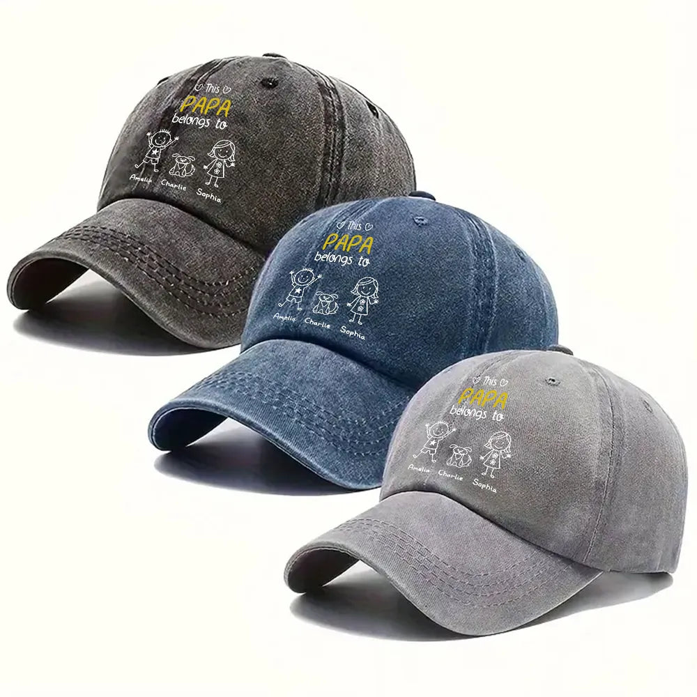 Custom Dad Hat for Fathers - Personalized Family Names Gift Hat MagicInPrints