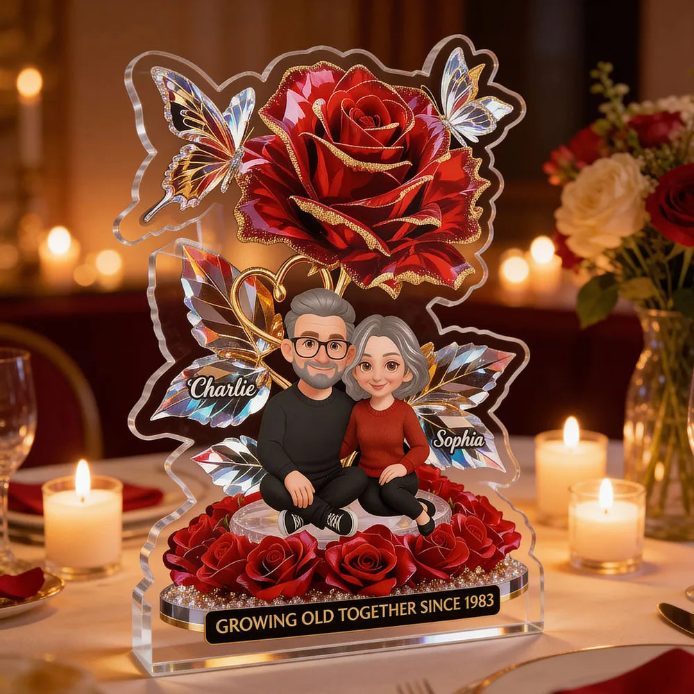 Custom Romantic Acrylic Plaque for Couples - Anniversary Gift Plaque MagicInPrints