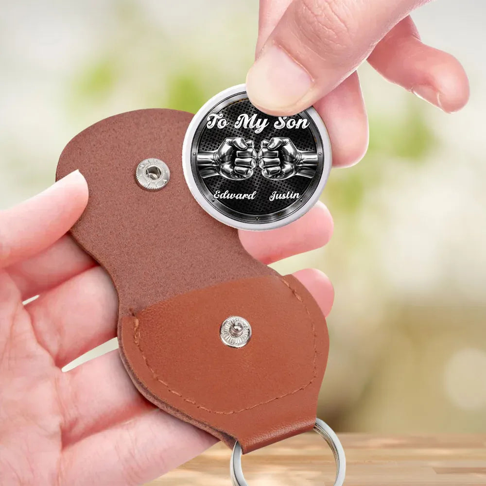 Personalized Keychain for Son - Inspirational Message - Gift for Encouragement Keychain MagicInPrints