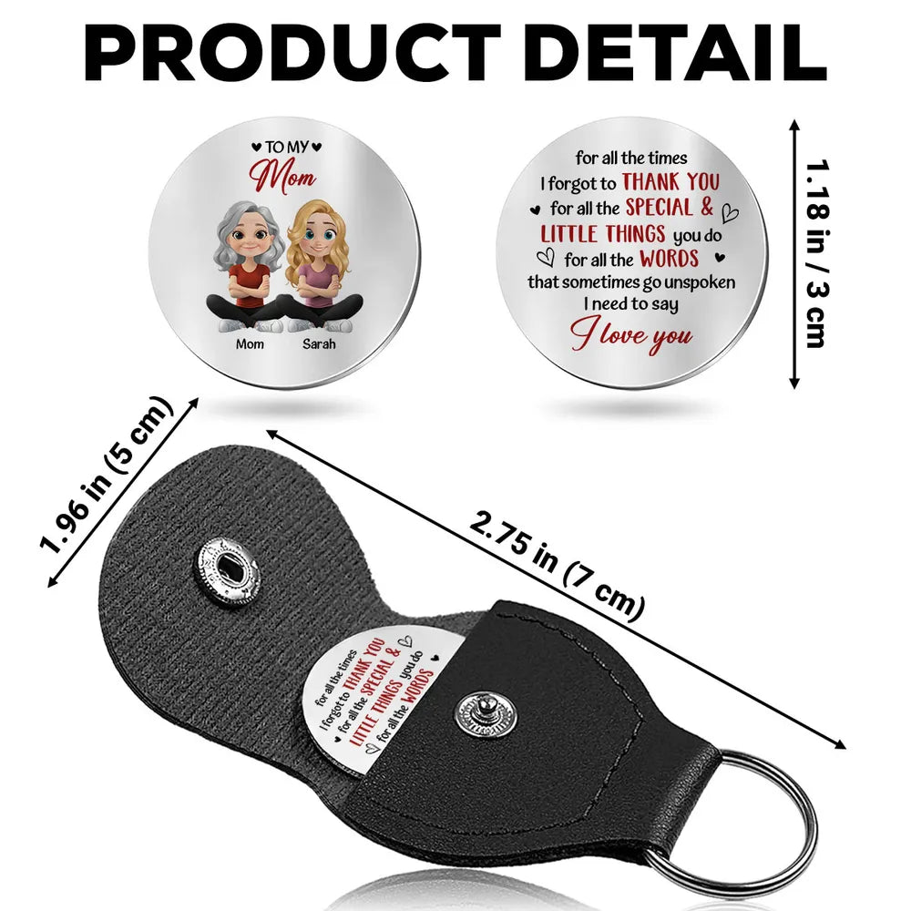 Personalized Keychain for Mom with Engraved Message - Sentimental Gift for Mother's Day Keychain MagicInPrints