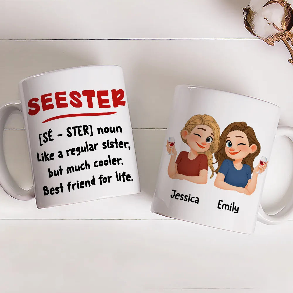 Personalized Sister Mug for Best Friend - Funny Gift for Sisters Cup MagicInPrints