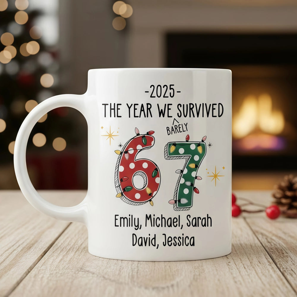 Personalized Christmas Mug for Family - 2025 Survival Year Gift Cup MagicInPrints