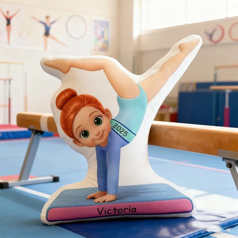 Personalized Gymnast Pillow for Kids - Custom Name & Year Gift Pillow MagicInPrints