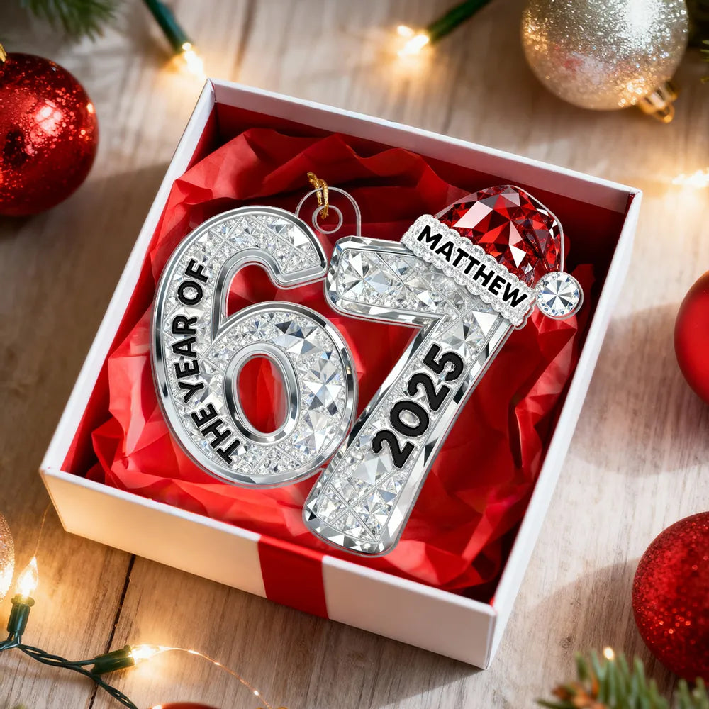 Personalized Christmas Ornament for 67th Birthday - Custom Name and Year Keepsake Ornament MagicInPrints