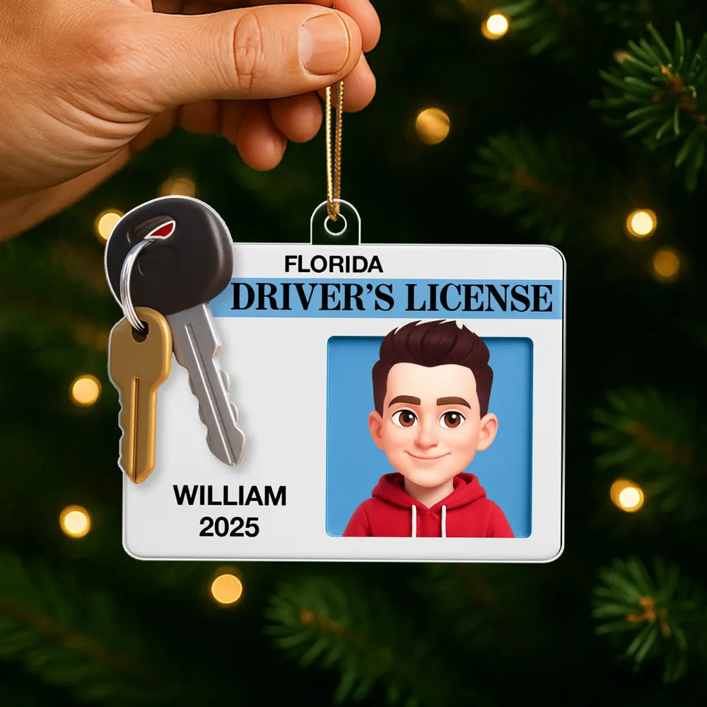 Custom Cartoon Driver's License Keychain for Teens - Fun Novelty Gift Ornament MagicInPrints
