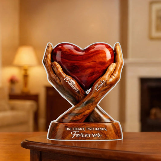 Personalized Heart Sculpture for Couples - Romantic Home Decor Gift Plaque MagicInPrints