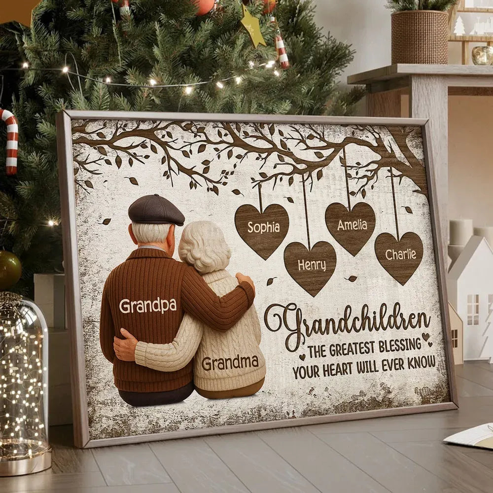 Personalized Grandparents Canvas Art for Family - Sentimental Home Decor Gift Poster or Canvas MagicInPrints