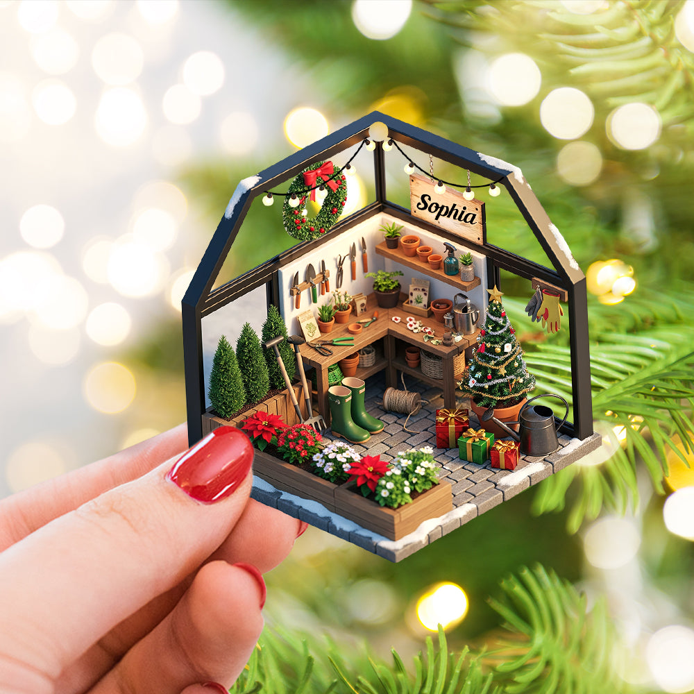 “Celebrate Gardening Bliss!” - Personalized Gardening Miniature Christmas Ornament - Gift for Garden Lovers Ornament MagicInPrints