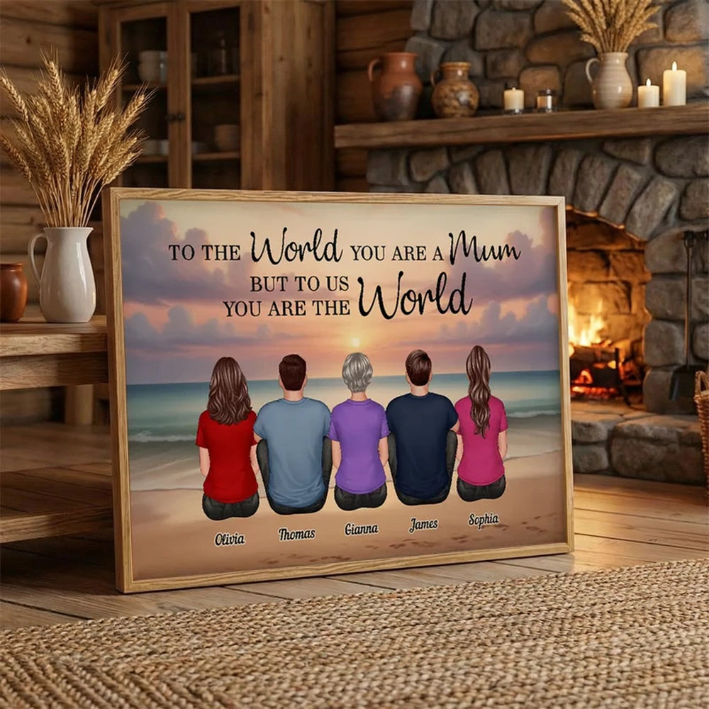 Personalized Family Canvas Print for Mom - Sentimental Gift for Mother's Day Poster or Canvas MagicInPrints