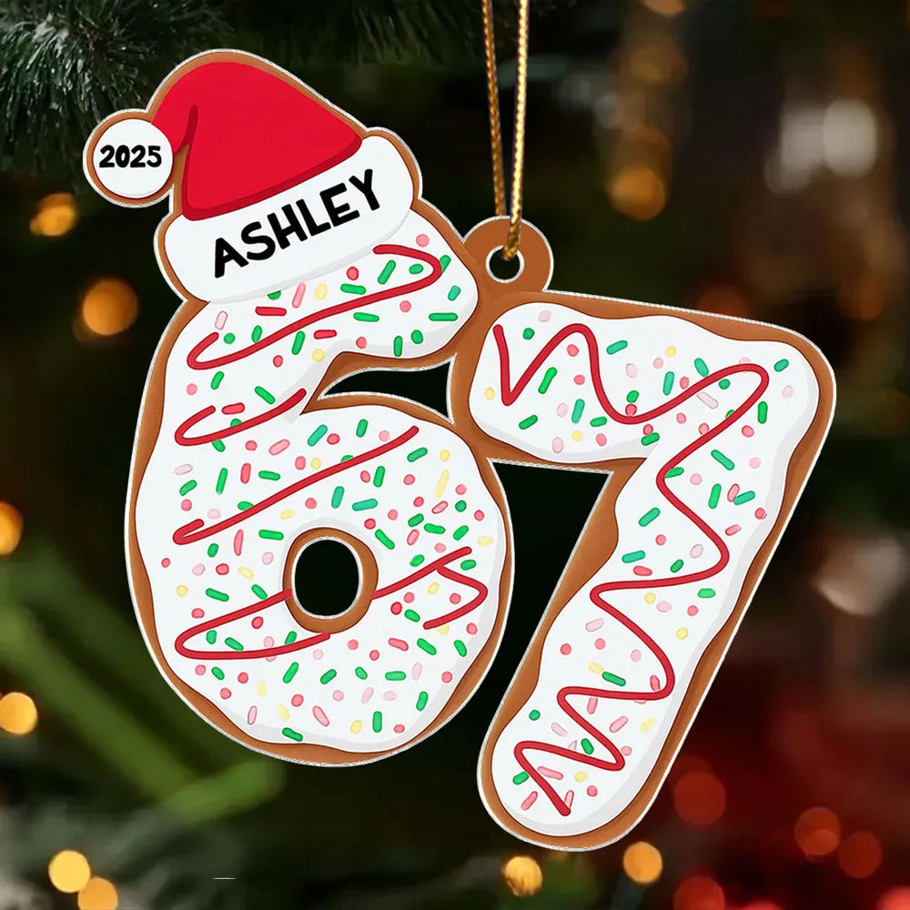 Personalized Gingerbread Ornament for Christmas - Custom Name and Year Ornament MagicInPrints