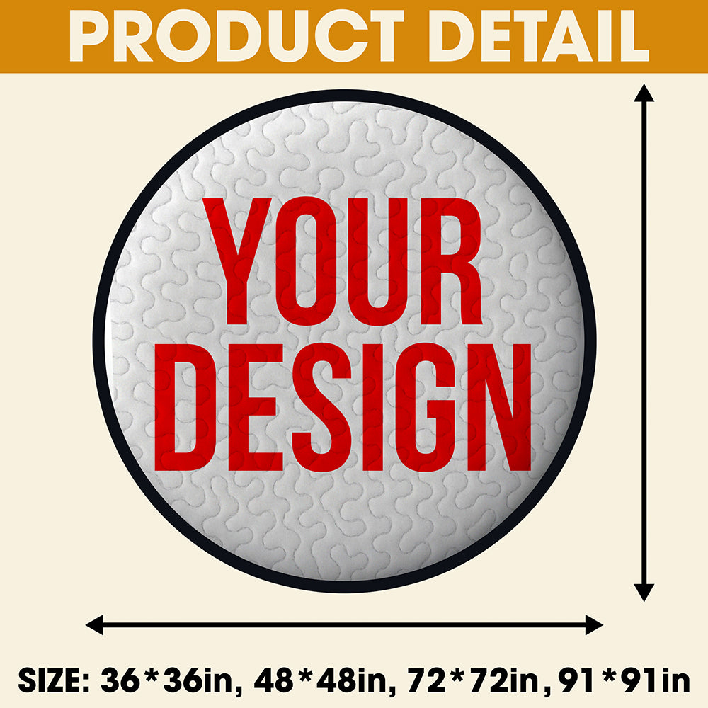 "God says we are Smith" - Personalized Christian Family Quilted Round Mat Doormat MagicInPrints