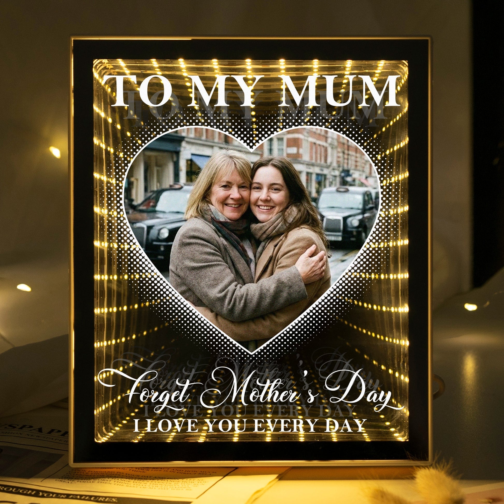 Personalized LED Heart Frame for Mom - Mother's Day Gift Plaque MagicInPrints