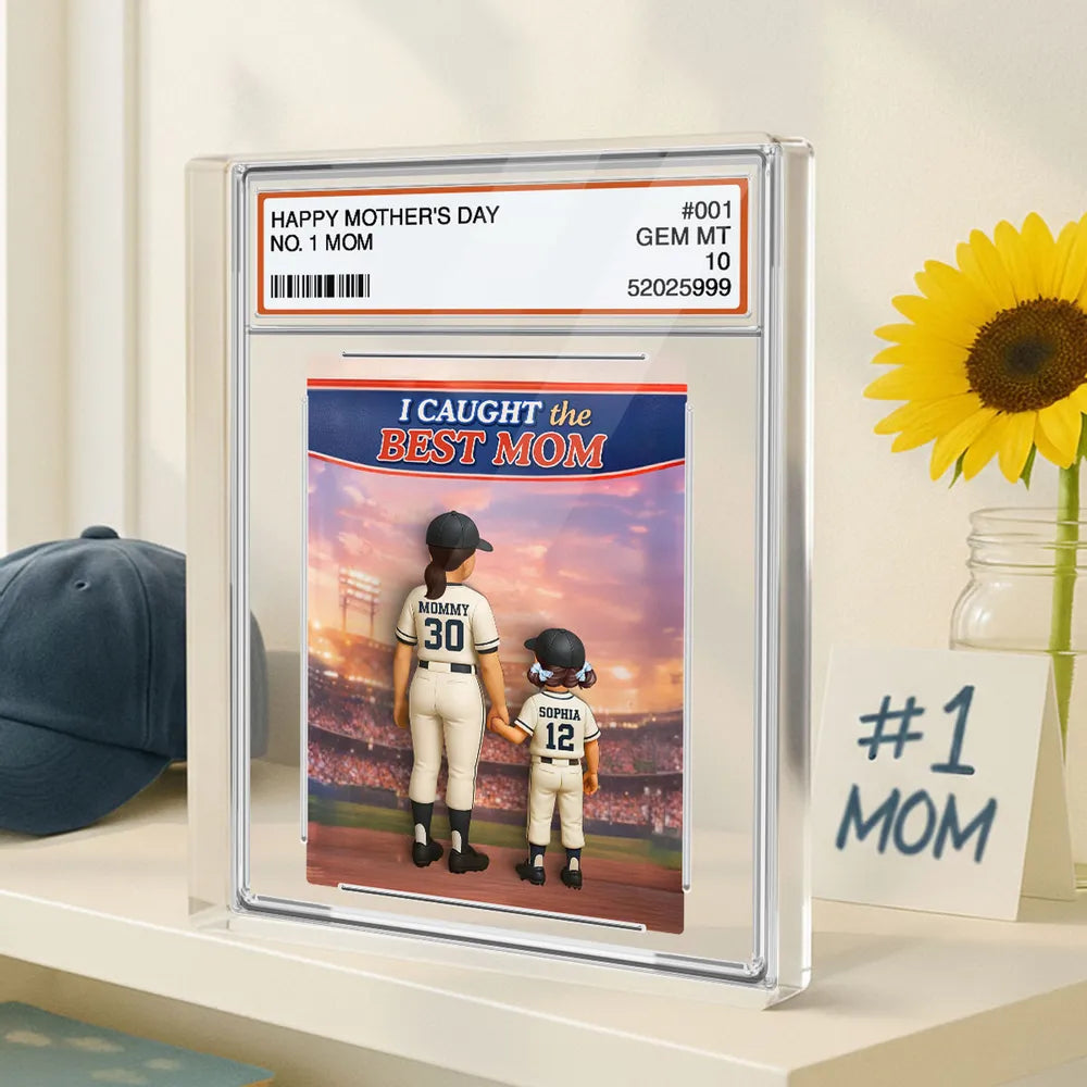 Personalized Baseball Mom Plaque for Mother's Day - Custom Family Gift Plaque MagicInPrints