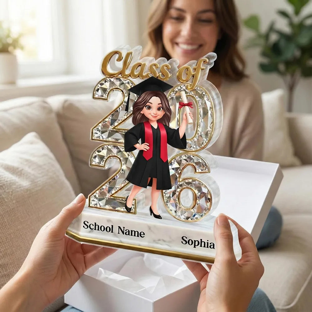 Personalized Graduation Keepsake for Class of 2026 - Custom Name and School Plaque MagicInPrints