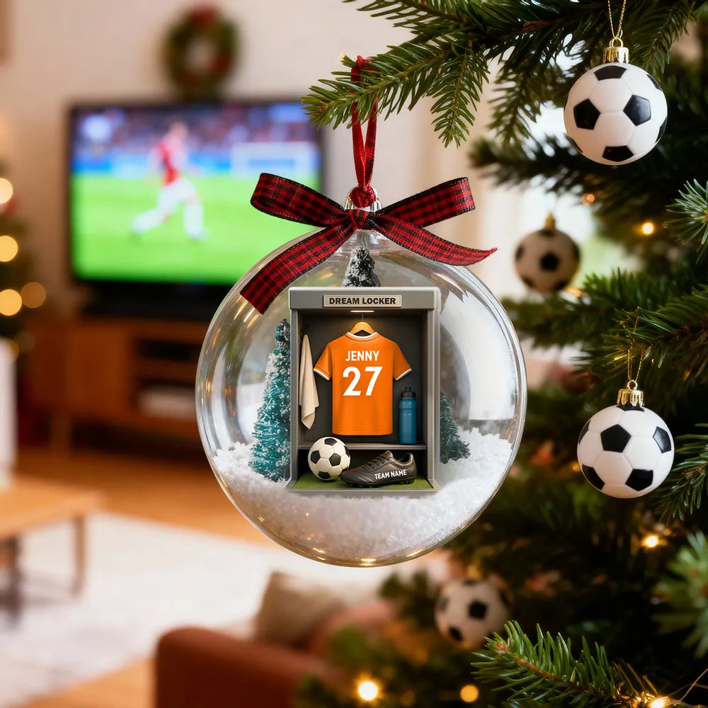 Personalized Soccer Locker Ornament for Kids - Christmas Gift Ornament MagicInPrints