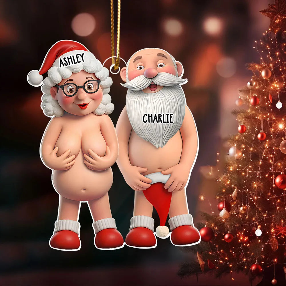 Personalized Funny Couple Christmas Ornament - Holiday Decor Gift Ornament MagicInPrints