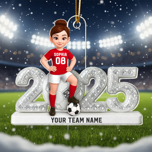 Personalized Soccer Ornament for Kids - Custom Team Name 2025 Ornament MagicInPrints