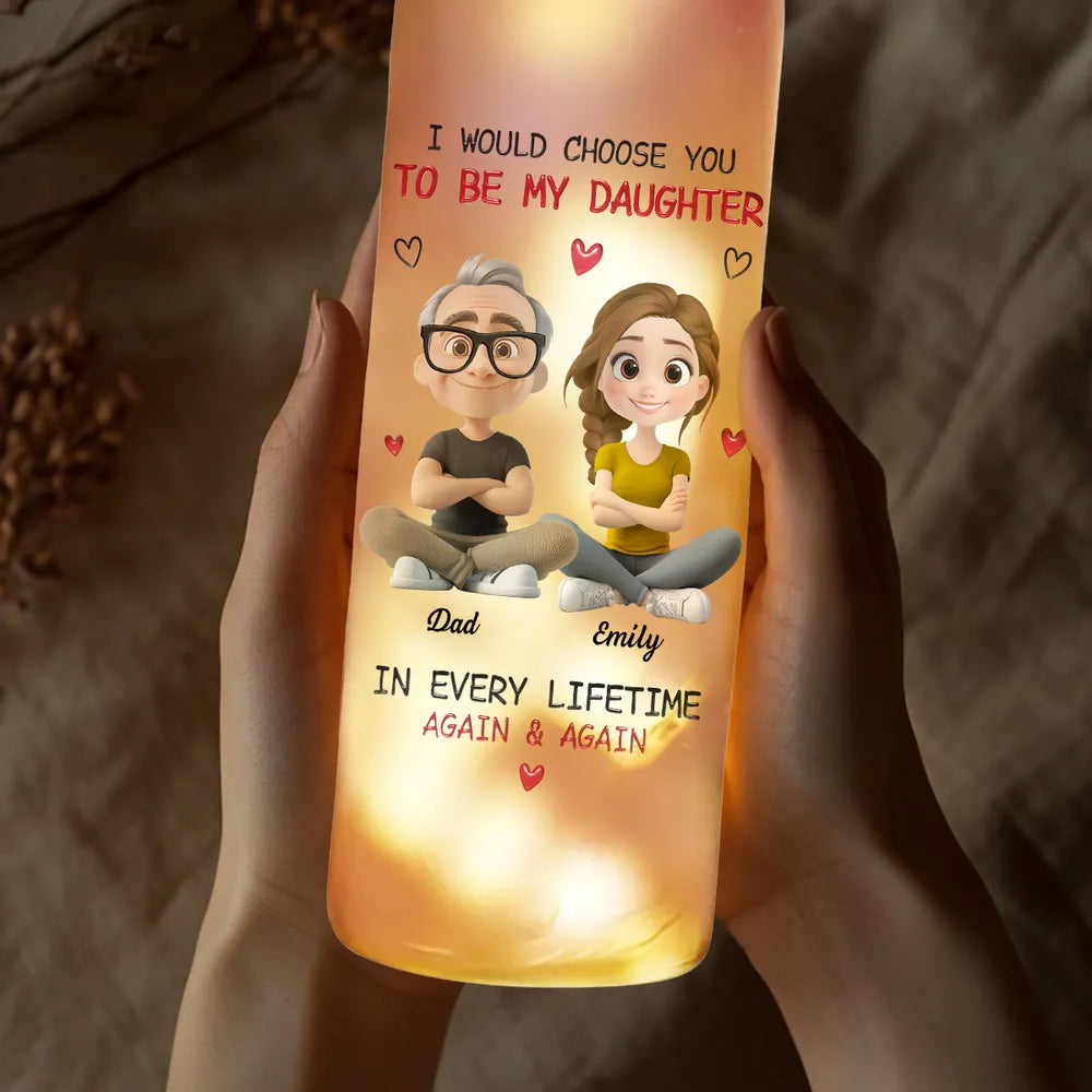Personalized LED Wine Bottle Lamp for Daughter - Sentimental Gift Lamp MagicInPrints