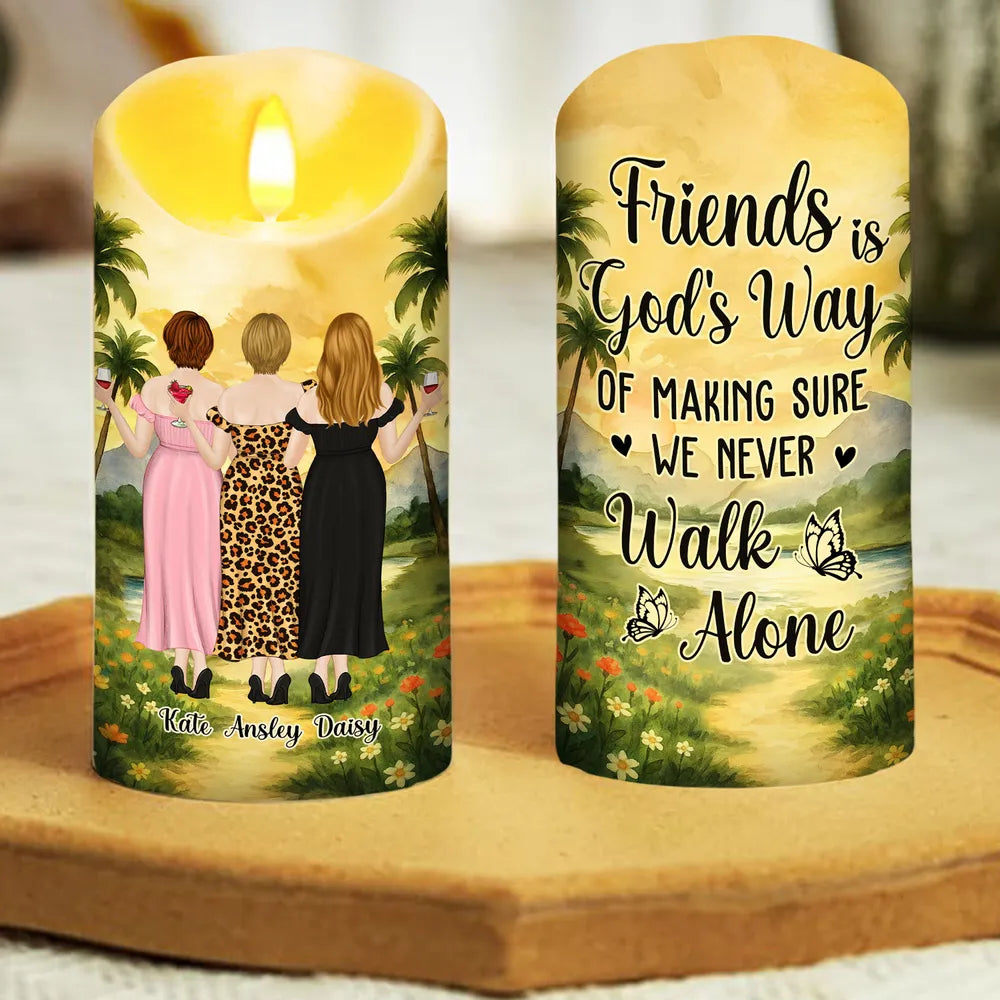 Personalized LED Candle for Friends - Heartfelt Gift for Christmas Lamp MagicInPrints