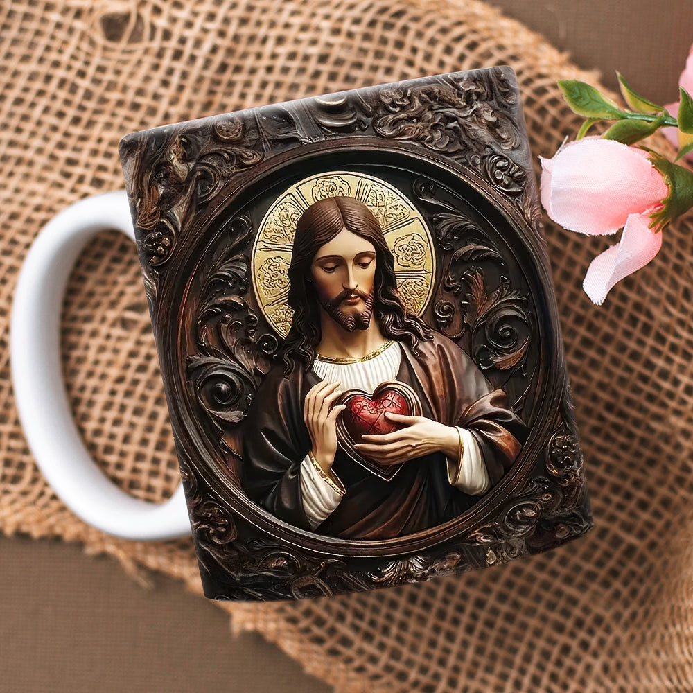 Christian Sacred Heart Coffee Mug - Meaningful Gift for Faith Lovers Coffee Mug PopCulturePrints