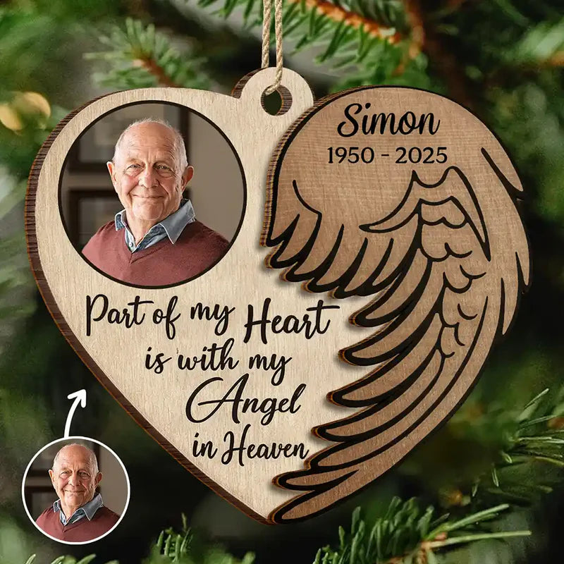 Personalized Memorial Heart Ornament for Loved Ones - Remembrance Gift Ornament MagicInPrints