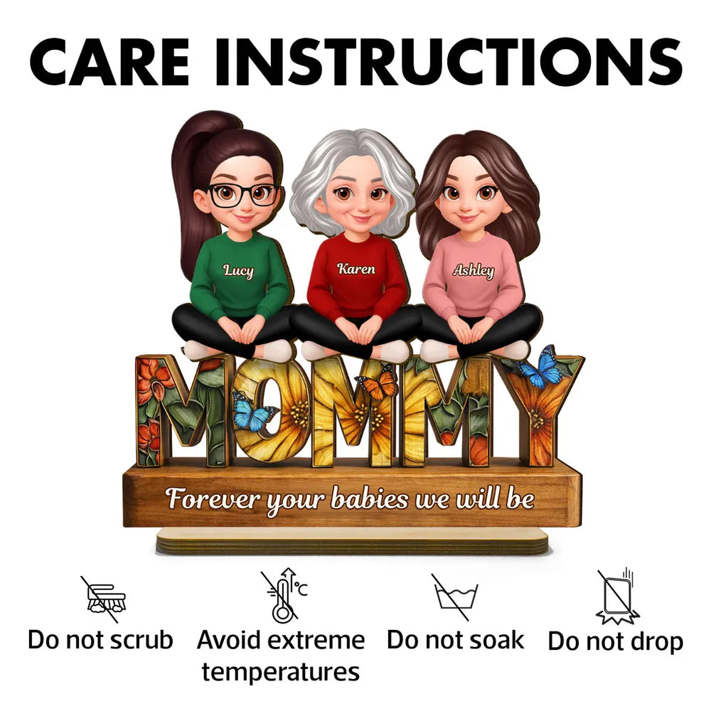 Personalized Family Figurine Display for Moms - Sentimental Home Decor Gift Plaque MagicInPrints
