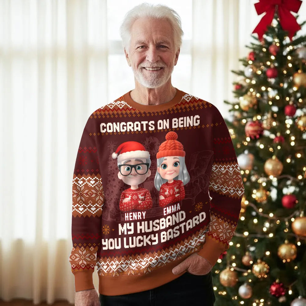 Personalized Christmas Sweater for Couples - Funny Holiday Gift Cloth MagicInPrints