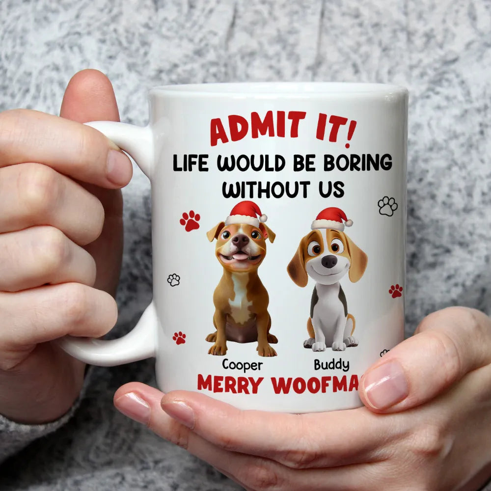 Custom Dog Lover Mug for Pet Owners - Merry Woofmas Gift Cup MagicInPrints