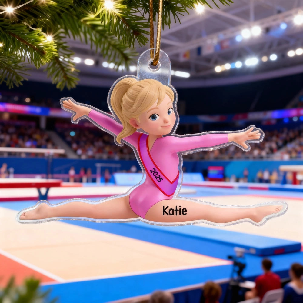 Personalized Gymnastics Ornament for Kids - Custom Name & Year Keepsake Ornament MagicInPrints