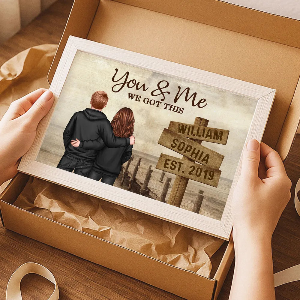 Personalized Couple Wall Art for Anniversary - Custom Names and Date Poster or Canvas MagicInPrints