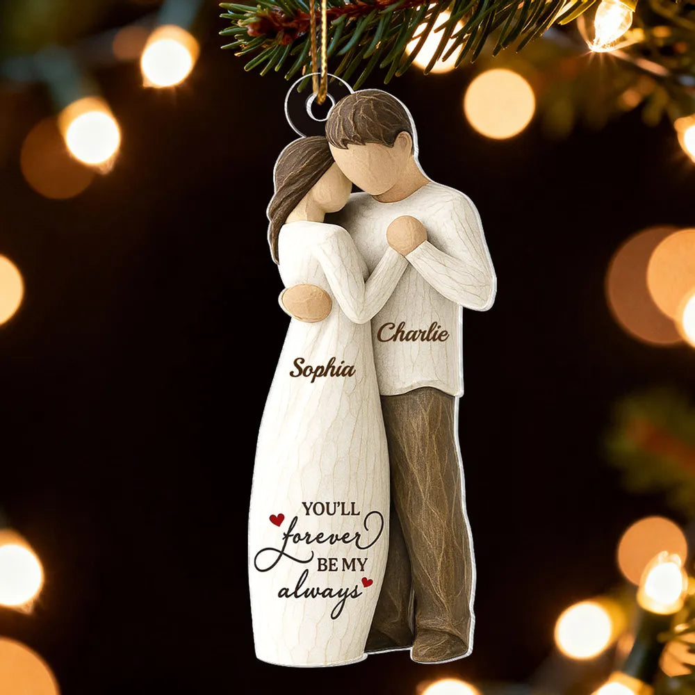 Personalized Couple Ornament for Christmas - Romantic Gift for Partners Ornament MagicInPrints