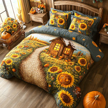 Load image into Gallery viewer, Embrace the Warmth of Home – Personalized 3-Piece Quilted Bedding Set – Gift for Homeowners Quilted Bedding Set V2 MagicInPrints
