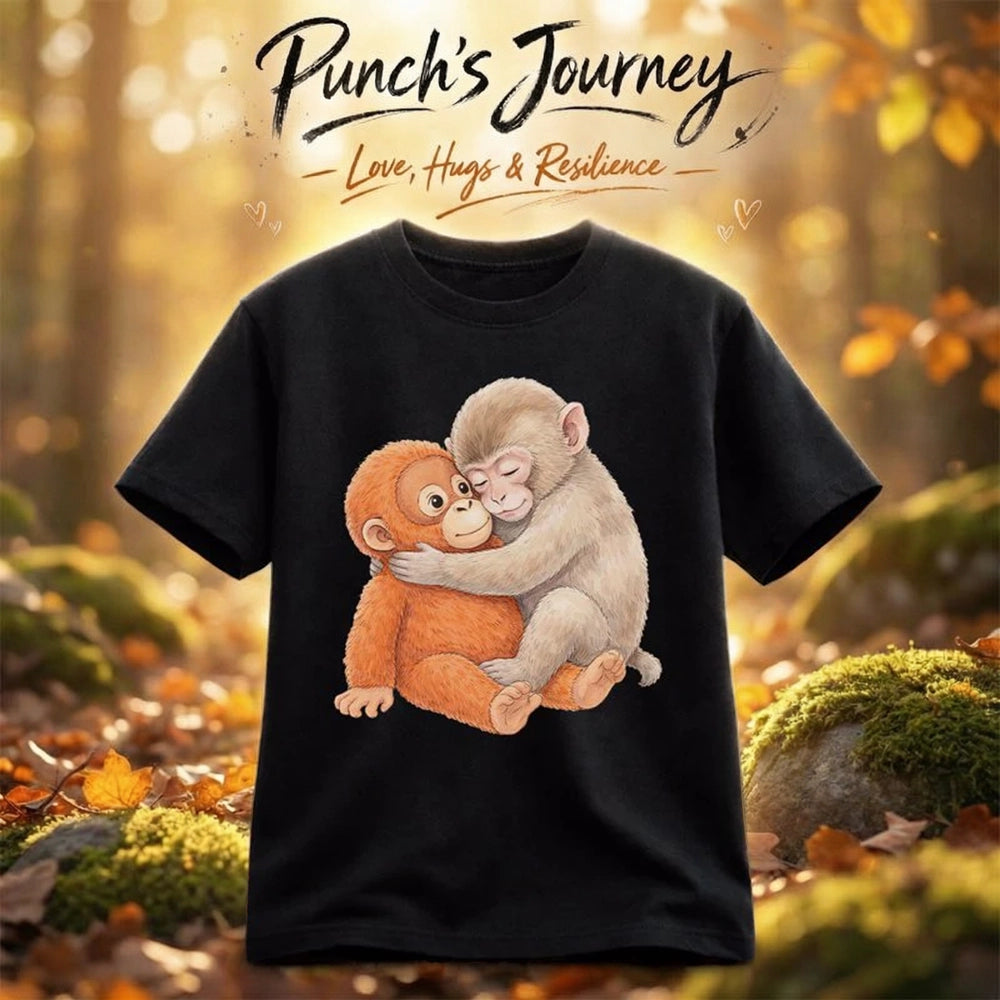 Cute Animal Hug T-Shirt for Kids - Love and Resilience Cloth MagicInPrints