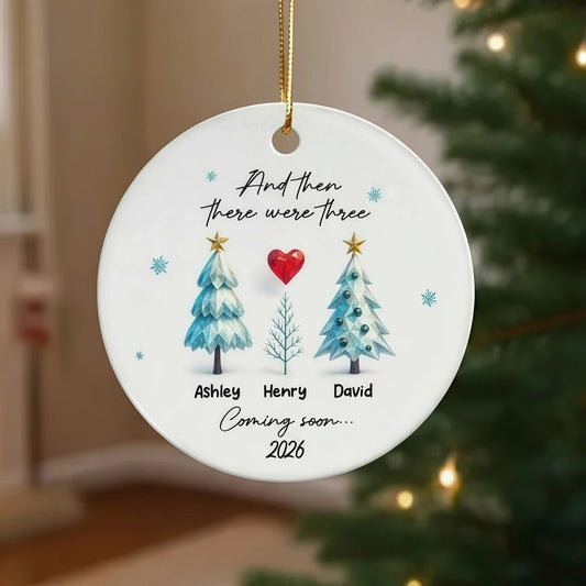Personalized Family Christmas Ornament - New Baby Announcement 2026 Ornament MagicInPrints