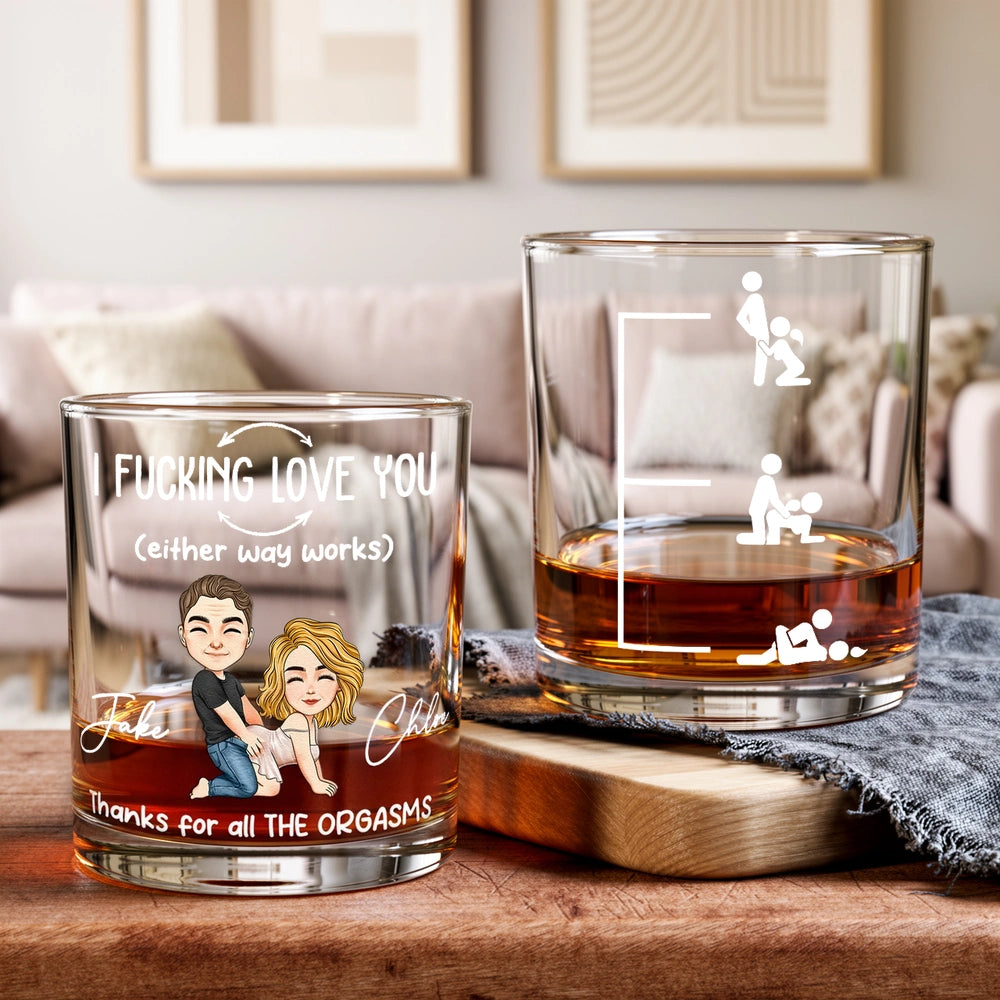 Personalized Whiskey Glass Set for Couples - Fun Anniversary Gift Cup MagicInPrints