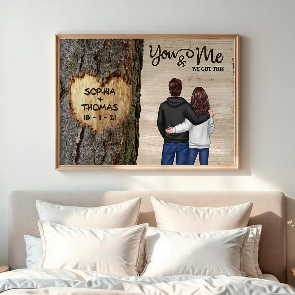 Personalized Couple Wall Art for Anniversaries - Romantic Custom Gift Poster or Canvas MagicInPrints