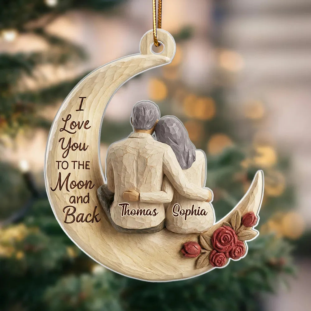 Personalized Wooden Couple Ornament - Romantic Gift for Christmas Ornament MagicInPrints