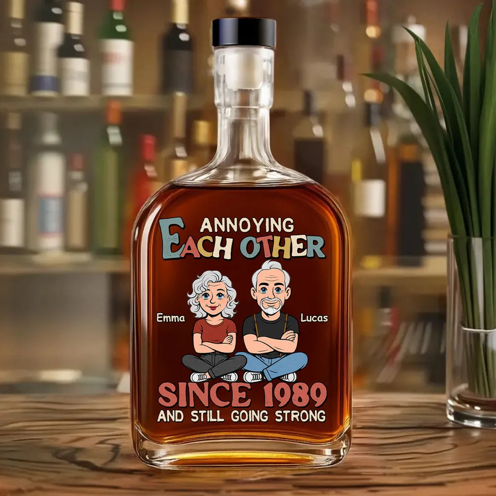 Personalized Whiskey Bottle for Couples - Funny Anniversary Gift Kitchen Supplies MagicInPrints