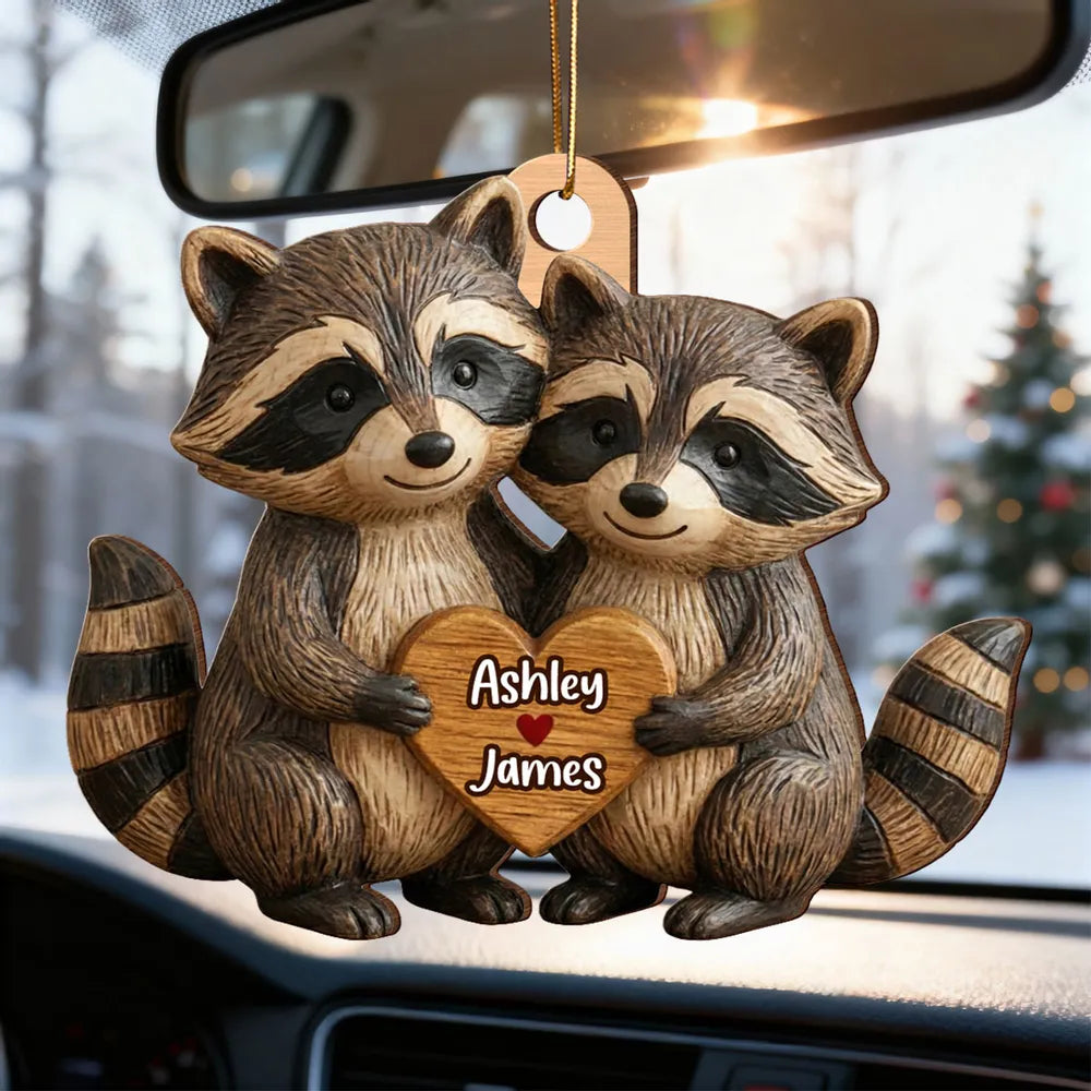Personalized Animal Couple Ornament for Couples - Holiday Gift Ornament MagicInPrints